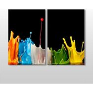Technopa Gökkuşağı Renkleri 120x110 cm Kanvas Tablo