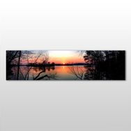 Technopa Göl Manzarası 270x90 cm Kanvas Tablo