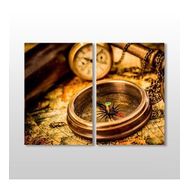 Technopa Gold Pusula 60x50 cm Kanvas Tablo