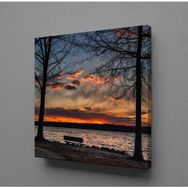Technopa Gün Batımı Manzarası 70x70 cm Kanvas Tablo