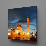 Technopa Işıklı Cami 130x130 cm Kanvas Tablo
