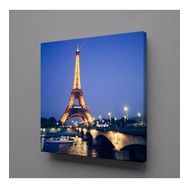 Technopa Işıklı Eyfel Kulesi 50x50 cm Kanvas Tablo