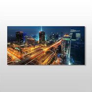 Technopa Işıklı Şehir 120x60 cm Kanvas Tablo