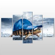 Technopa Kaplumbağa 260x150 cm Kanvas Tablo