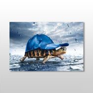 Technopa Kaplumbağa 30x20 cm Kanvas Tablo