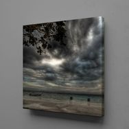 Technopa Kara Bulutlar 50x5 cm Kanvas Tablo