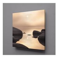 Technopa Kayalar ve Deniz 70x70 cm Kanvas Tablo