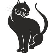 Technopa Kedi 160 cm Folyo Duvar Stickerı