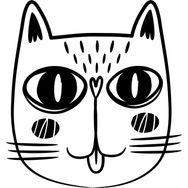 Technopa Kedi 200 cm Folyo Duvar Stickerı