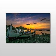 Technopa Kıyı Sandal 30x20 cm Kanvas Tablo