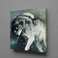 Technopa Koşan Kurt 50x50 cm Kanvas Tablo