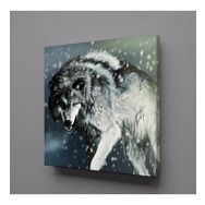 Technopa Koşan Kurt 80x80 cm Kanvas Tablo