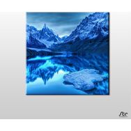 Technopa Mavi Yansıması 110x110 cm Kanvas Tablo