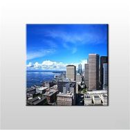 Technopa Metropol ve Kıyı Şeridi 90x90 cm Kanvas Tablo