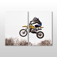 Technopa Motorcu 50x40 cm Kanvas Tablo