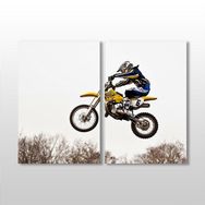 Technopa Motorcu 80x70 cm Kanvas Tablo