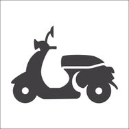Technopa Motosiklet 100 cm Folyo Duvar Stickerı