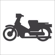 Technopa Motosiklet 50 cm Folyo Duvar Stickerı