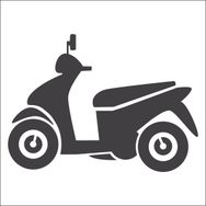 Technopa Motosiklet 60 cm Folyo Duvar Stickerı