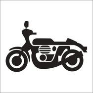 Technopa Motosiklet 70 cm Folyo Duvar Stickerı