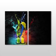 Technopa Naturel Boya Şişeleri 60x50 cm Kanvas Tablo