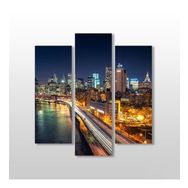 Technopa New York Manzara 84x90 cm Kanvas Tablo