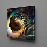 Technopa Renk Kartelası 120x120 cm Kare Kanvas Tablo