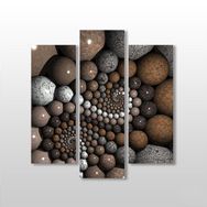 Technopa Sahilden Taşlar 84x90 cm Kanvas Tablo