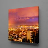 Technopa Şehir Manzarası 130x130 cm Kanvas Tablo