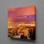 Technopa Şehir Manzarası 60x60 cm Kanvas Tablo
