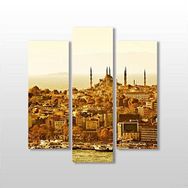 Technopa Sepya Istanbul Manzarası 156x170 cm Kanvas Tablo