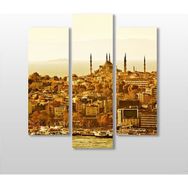 Technopa Sepya Istanbul Manzarası 84x90 cm Kanvas Tablo