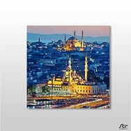 Technopa Sepya Süleymaniye Camii 190x190 cm Kanvas Tablo