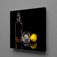 Technopa Şişedeki Alkol 40x40 cm Kanvas Tablo