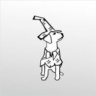 Technopa Tatlı Köpek 20 cm Folyo Duvar Stickerı