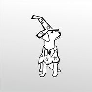 Technopa Tatlı Köpek 40 cm Folyo Duvar Stickerı