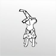 Technopa Tatlı Köpek 80 cm Folyo Duvar Stickerı