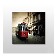 Technopa Tramvay Istanbul 110x110 cm Kanvas Tablo