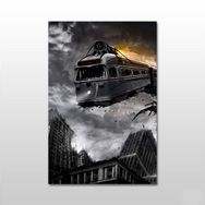 Technopa Tren Kazası 40x20 cm Kanvas Tablo