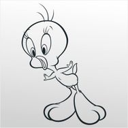 Technopa Tweety 80 cm Folyo Duvar Stickerı