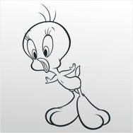 Technopa Tweety 90 cm Folyo Duvar Stickerı