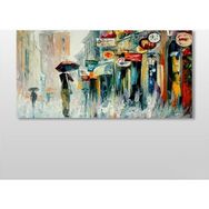 Technopa Yağmur Yağlı Tablo 140x70 cm Kanvas Tablo