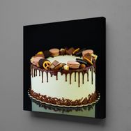 Technopa Yaş Pasta 50x50 cm Kare Kanvas Tablo