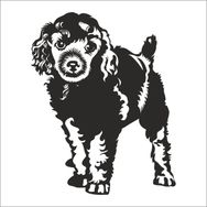Technopa Yavru Köpek 40 cm Folyo Duvar Stickerı