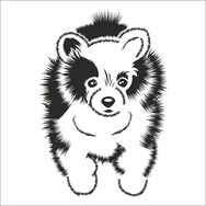 Technopa Yavru Köpek 80 cm Folyo Duvar Stickerı