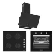 Tecna F 8156 - O 8401 - D 8801 Siyah 3'lü Ankastre Set