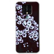 Tecno Camon 16 Beyaz Çiçek Baskılı Uyumlu Silikon Kılıf