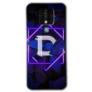 Tecno Camon 16 Dark Neon Yaprak D Harfi Baskılı Uyumlu Silikon Kılıf