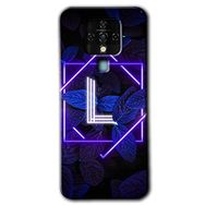 Tecno Camon 16 Dark Neon Yaprak L Harfi Baskılı Uyumlu Silikon Kılıf