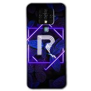 Tecno Camon 16 Dark Neon Yaprak R Harfi Baskılı Uyumlu Silikon Kılıf